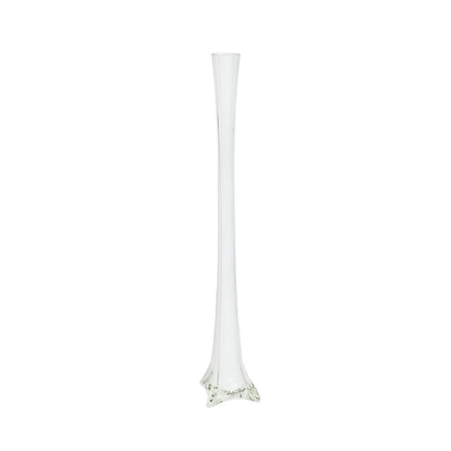 VASE-24IN-THIN WHITE GLASS