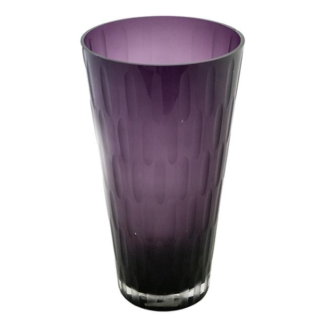 VASE-Tall Dark Purple Glass
