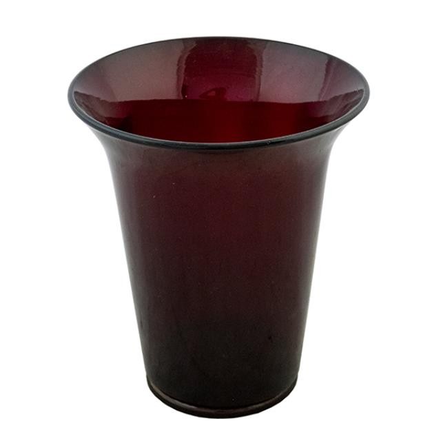 VASE-Dark Red Glass