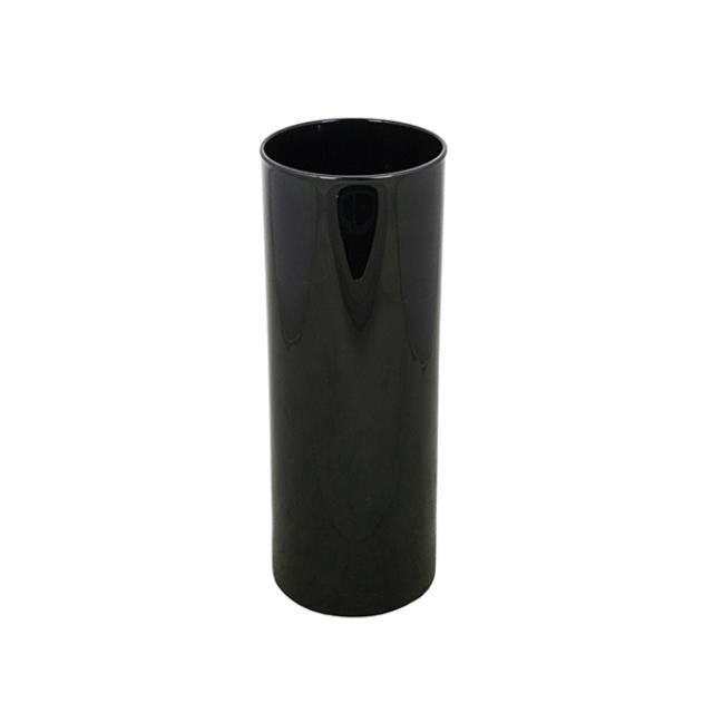 VASE-Black Glass Cylinder