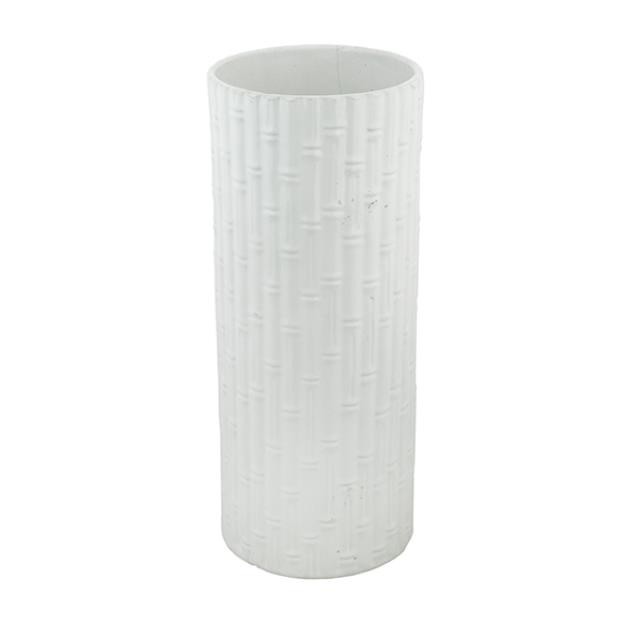 VASE-Ceramic White Bamboo