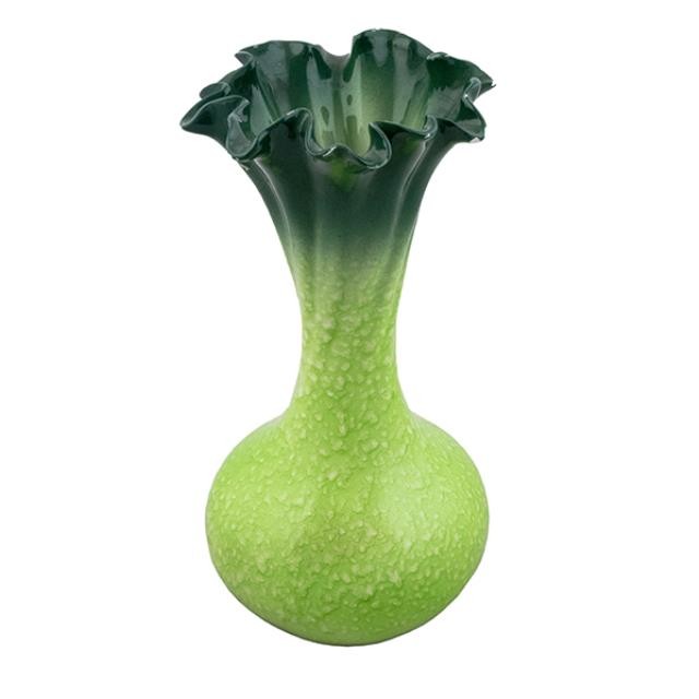 VASE-Green Ombre Colored Glass