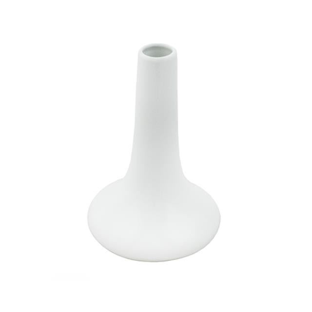 VASE- White Ceramic/Long Straight Neck