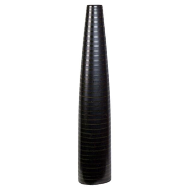 VASE-POTTERY-24"-BLACK STRIPED