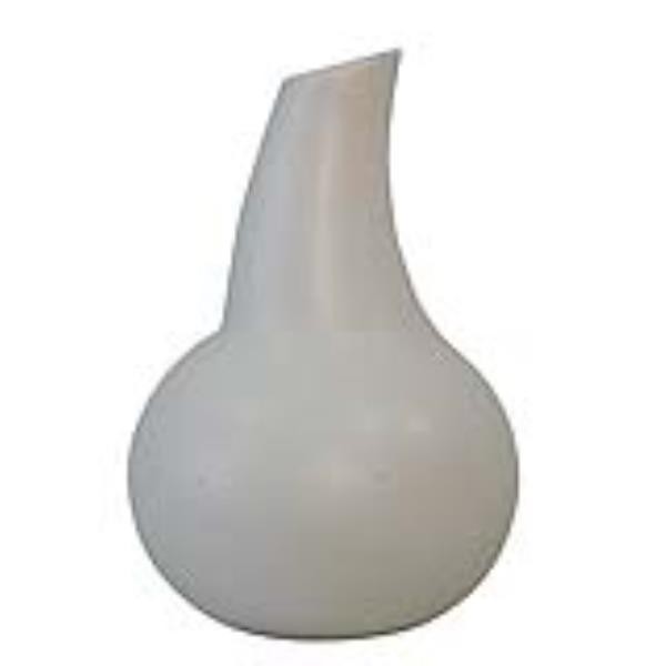 VASE-Matte White Ceramic W/ Gourd Shape
