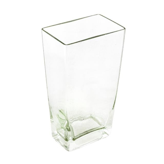 VASE-8.5H-GLASS-RECTANGULAR