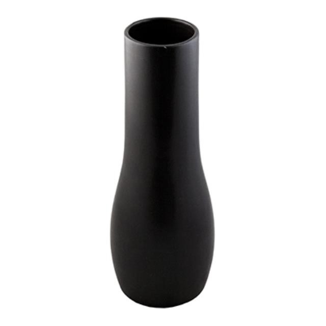 VASE-14H-DK BROWN CERAMIC