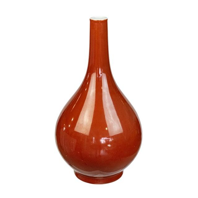 VASE-LONG BEAK PERSIMMON-BURNT-ORANGE