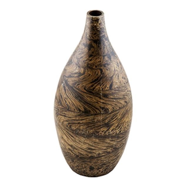 VASE-15":-WOOD-TORTOISE-TALL