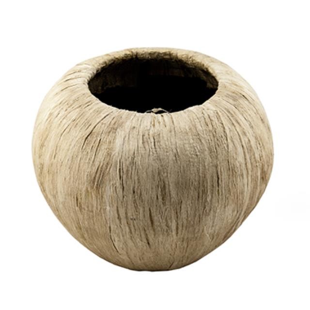 VASE-8"-PAPYRUS-BROWN-ROUND