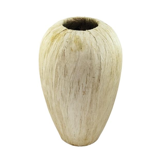 VASE-14"-Tall Beige Papyrus