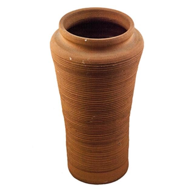 VASE-TERRA COTTA 12"RIDGED