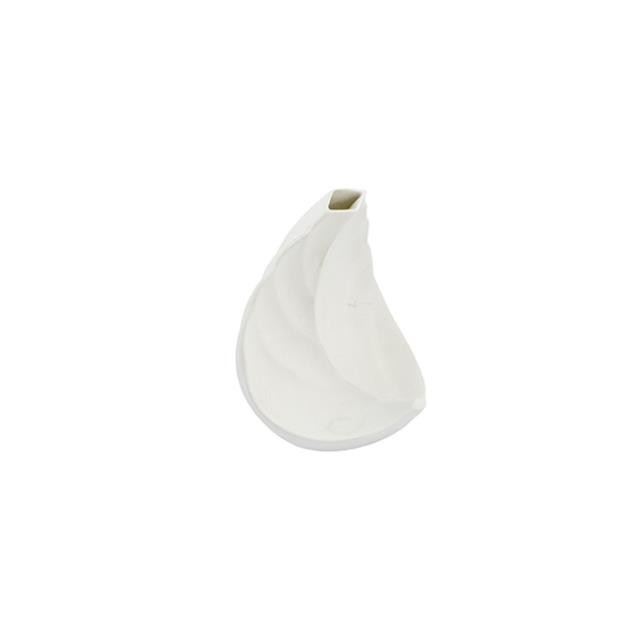 BUD VASE-White Ceramic Leaf