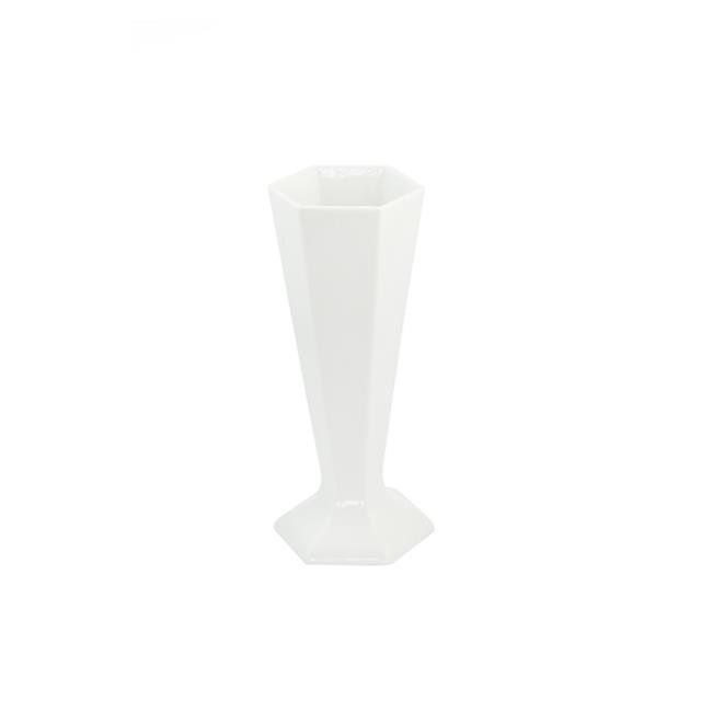 VASE-White Faceted Ceramic