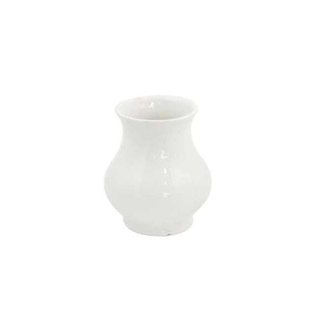 VASE-White Glazed Ceramic Urn Shaped