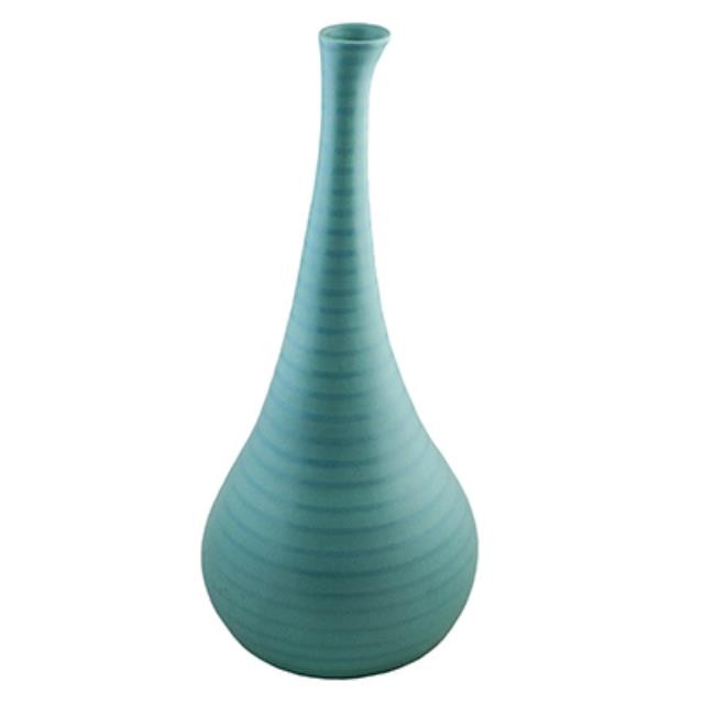 VASE-19.5"-TURQUOISE-STRIPE