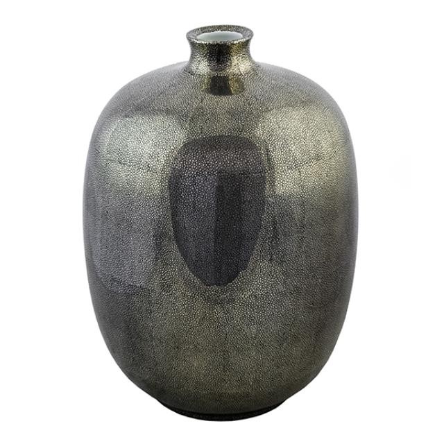 VASE-Large Pewter Ceramic (Very Reflective)