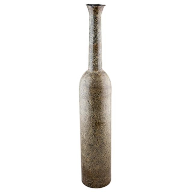 VASE-32H-METAL-BRN MARBLIZED