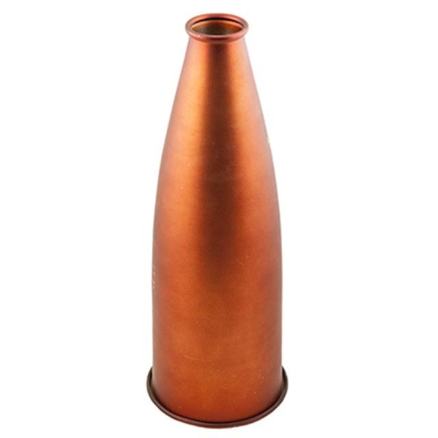 Vase-16H-Red/Orange Metal