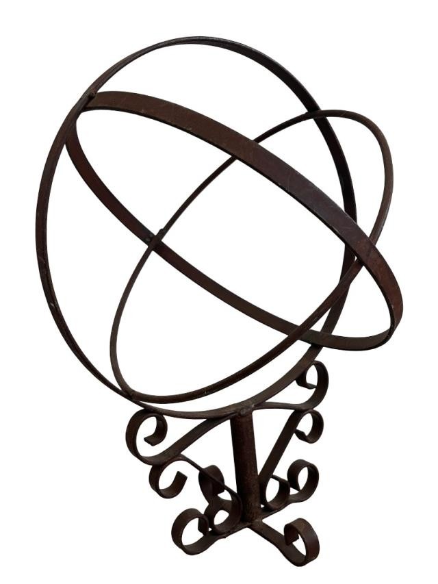 GLOBE-OPEN RUSTY METAL/ORANGE