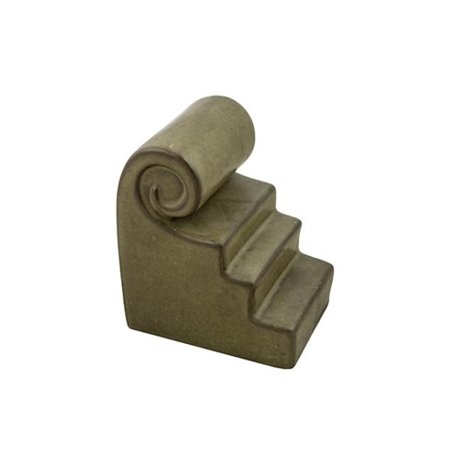 BOOKEND-PR-BROWN CERAMIC-STEPS