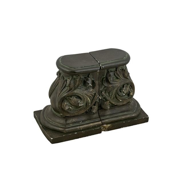 BOOKEND-Bronze Leaf Pedestal (Pair)