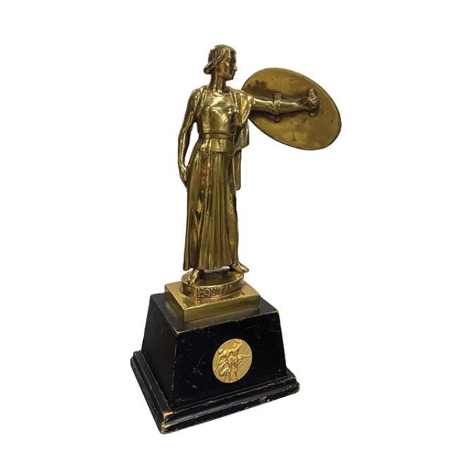 STATUE-JUSTICE/SHIELD-BRASS-16