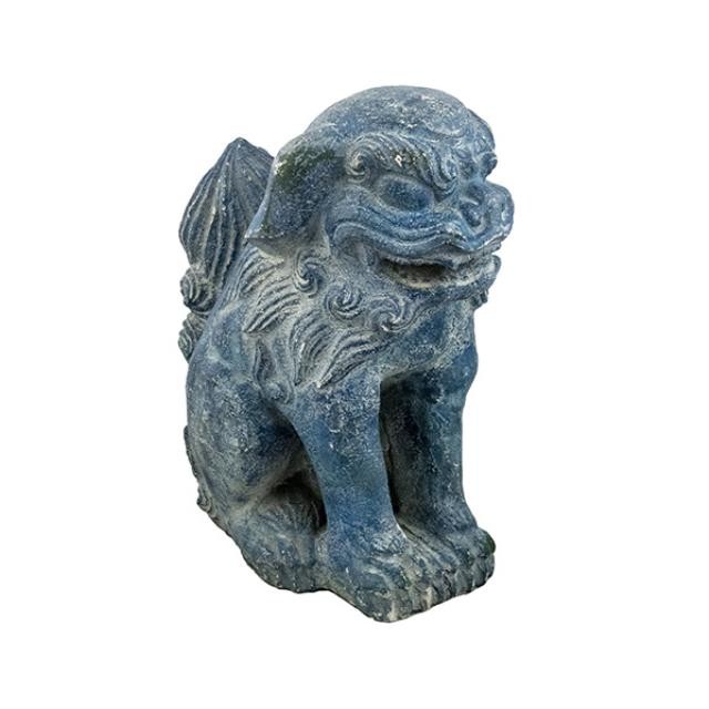 STATUE-Blue Stone Foo Dog