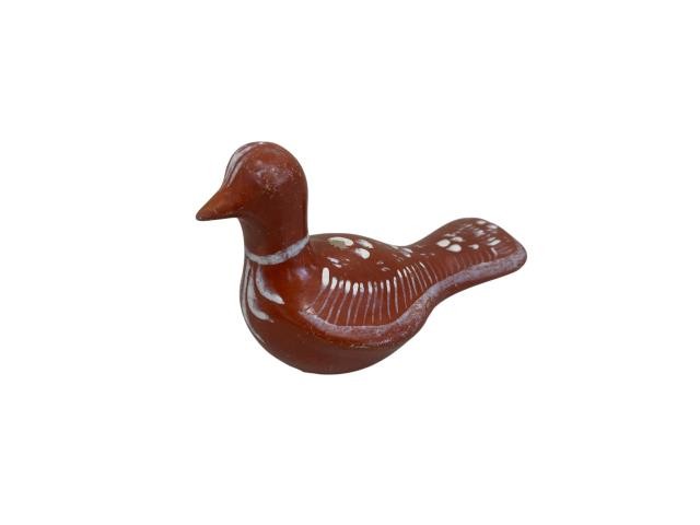 BIRD-TERRACOTTA, WHT SPOTS