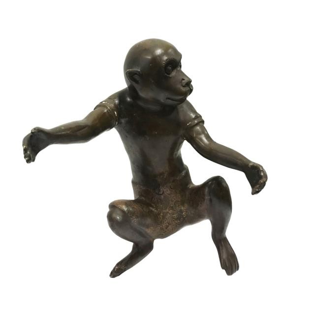 STATUE-BRONZE-MONKEY-ENGRAVED