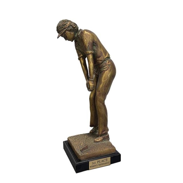 STATUE-GOLFER-1st PLACE WOMAN-BRONZE