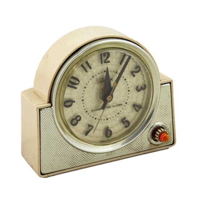 CLOCK-ALARM SILVER/GRAY