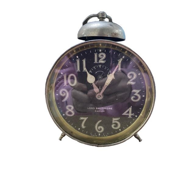 CLOCK-ALARM SILVER