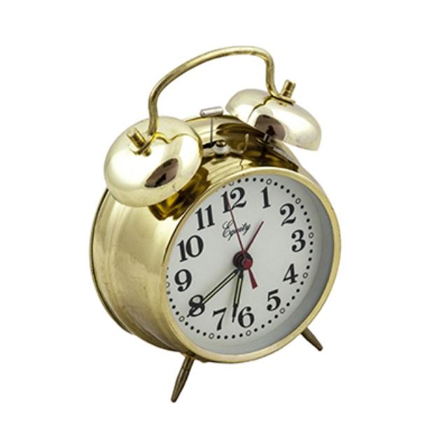 CLOCK-TBL-BRASS/GLASS-BATTERY-