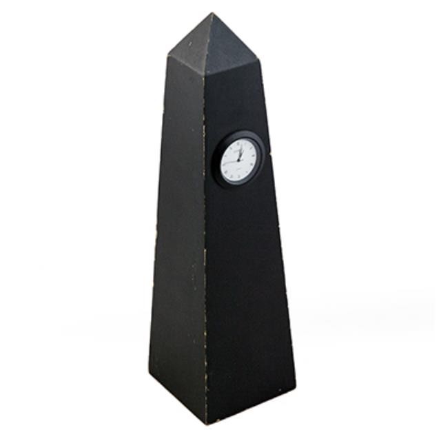 CLOCK-BLACK WOOD 12"