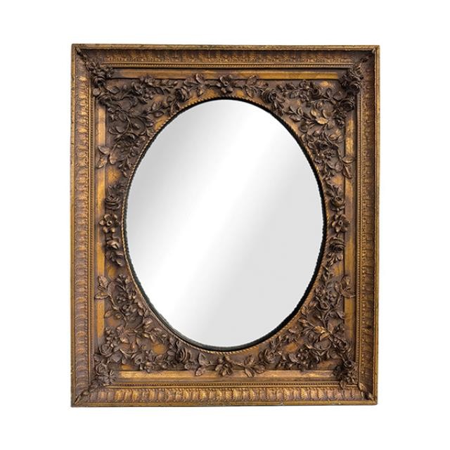 MIRROR-WALL GOLD WOOD ORNATE T