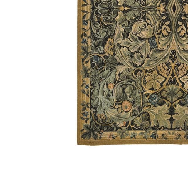 RUG-5X7 GREEN/BLUE/BROWN FLORA