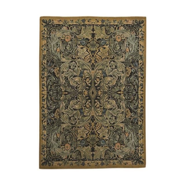 RUG-5X7 GREEN/BLUE/BROWN FLORA
