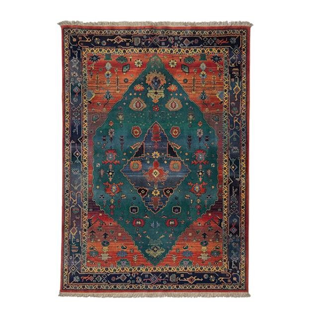 RUG-5X7 TEAL MIDDLE EASTERN
