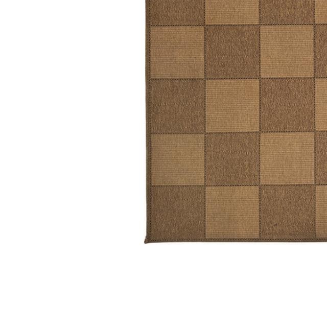 RUG-5X8-BROWN&TAN-CHECKERBOARD