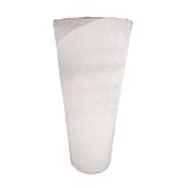 VASE-WHITE CERAMIC-TRIANGULAR-