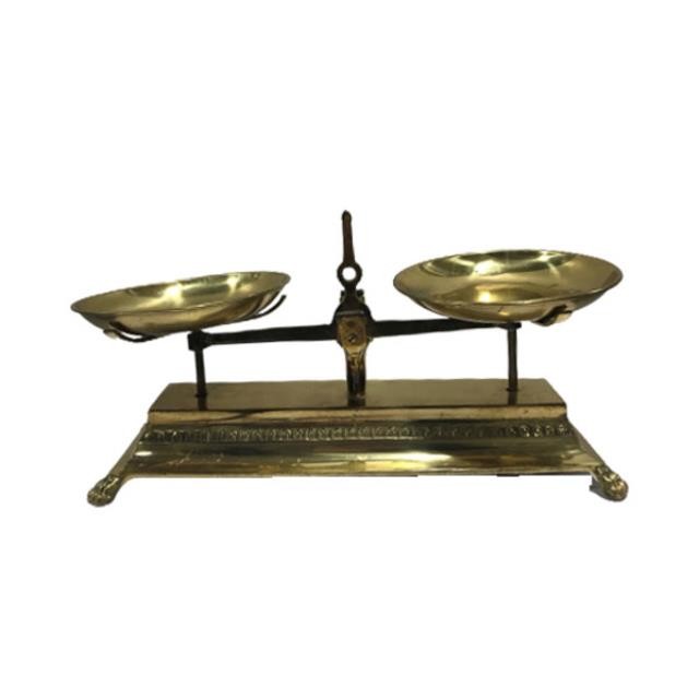 SCALE-BRASS 2DISH W/ CHAIN