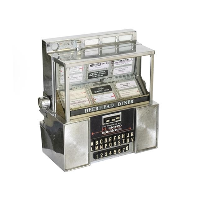 JUKE BOX-TABLE-DEERHEAD DINER-BLACK BUTTONS