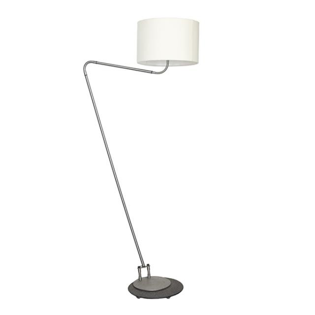 LAMP-FL-65"STEEL GOOSENECK-WHT