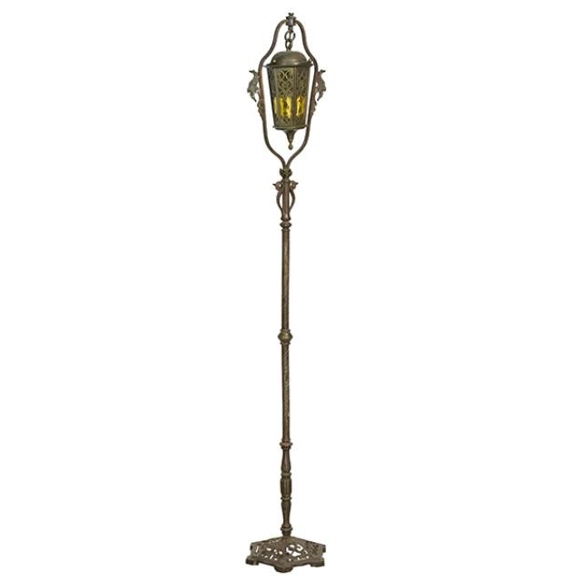 LAMP-FL-BRASS-SEXT LANTERN-AMB