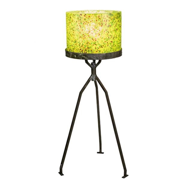 FLOOR LAMP- Retro 70's Green Speckled Plastic