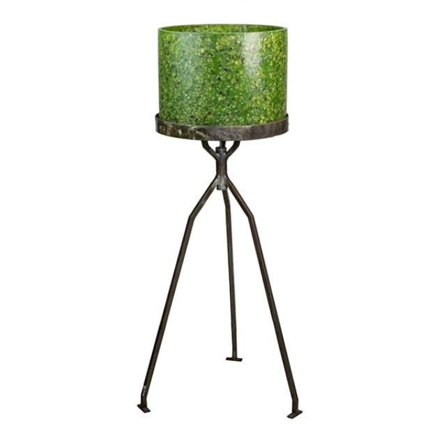 FLOOR LAMP- Retro 70's Green Speckled Plastic