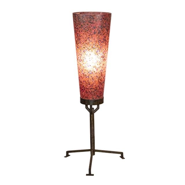 FLOOR LAMP- Retro 70's Red Speckled Plastic