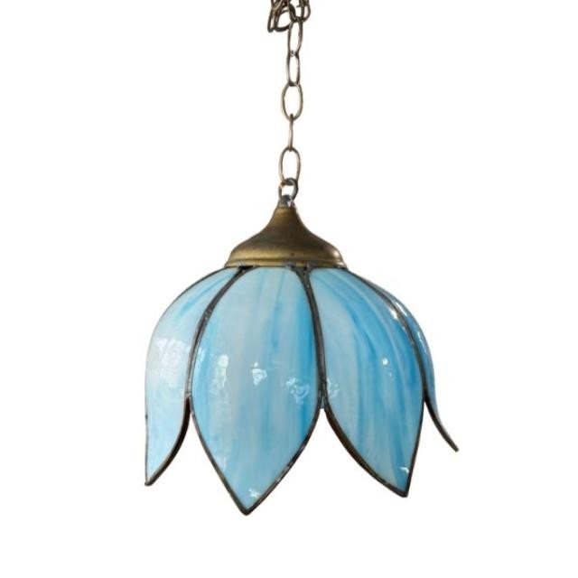 LAMP-HANGING-STAINGLASS PETALS