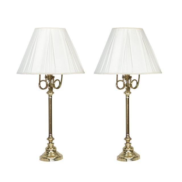 TABLE LAMP-BRASS 3 CANDLE